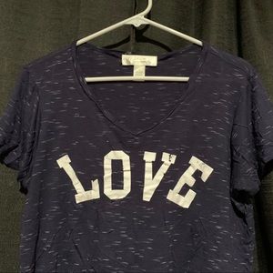 NAVY BLUE MATERNITY V- NECK SHIRT